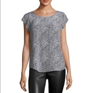 Joie cap-sleeved 100% silk top.